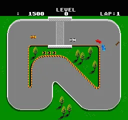 Super Sprint gameplay screenshot on NES