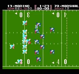Tecmo Bowl gameplay screenshot on NES