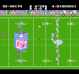Tecmo Super Bowl gameplay screenshot on NES