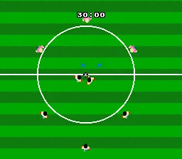 Tecmo World Cup Soccer gameplay screenshot on NES