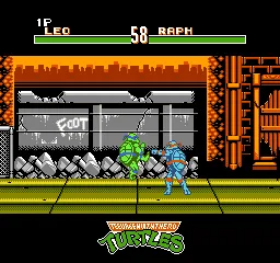 Teenage Mutant Hero Turtles: Tournament Fighters gameplay screenshot on NES