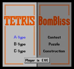 Tetris 2 + Bombliss gameplay screenshot on NES