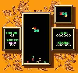 Tetris 2 gameplay screenshot on NES