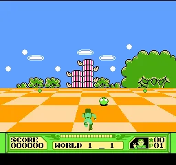 The 3-D Battles of Worldrunner gameplay screenshot on NES