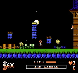 The Addams Family gameplay screenshot on NES