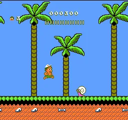 The Adventure Island Part II gameplay screenshot on NES