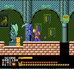 The Astyanax gameplay screenshot on NES