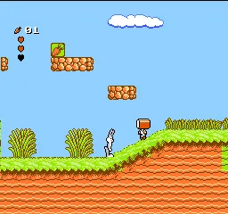 The Bugs Bunny Blowout gameplay screenshot on NES