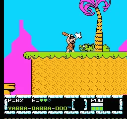 The Flintstones: The Surprise at Dinosaur Peak gameplay screenshot on NES