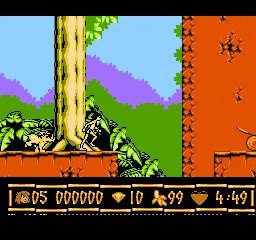 The Jungle Book gameplay screenshot on NES