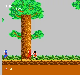 The Legend of Kage gameplay screenshot on NES