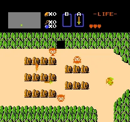 The Legend of Zelda gameplay screenshot on NES