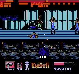 The Punisher gameplay screenshot on NES