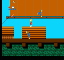 The Simpsons: Bart vs. the World gameplay screenshot on NES