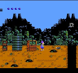 The Simpsons: Bartman Meets Radioactive Man gameplay screenshot on NES