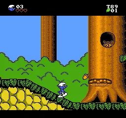 The Smurfs gameplay screenshot on NES