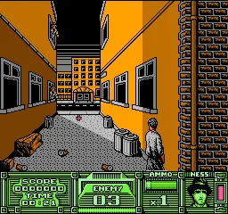 The Untouchables gameplay screenshot on NES
