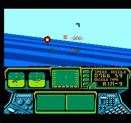 Top Gun: The Second Mission gameplay screenshot on NES