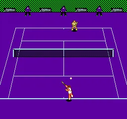 Top Players' Tennis gameplay screenshot on NES