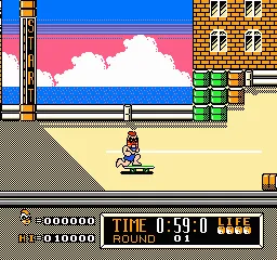 Town & Country Surf Designs: Wood & Water Rage gameplay screenshot on NES