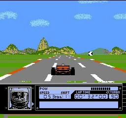Turbo Racing gameplay screenshot on NES