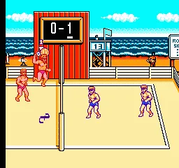 U.S. Championship V'Ball gameplay screenshot on NES