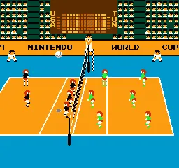 Volleyball gameplay screenshot on NES