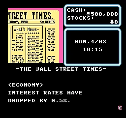 Wall Street Kid gameplay screenshot on NES