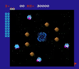 Warpman gameplay screenshot on NES