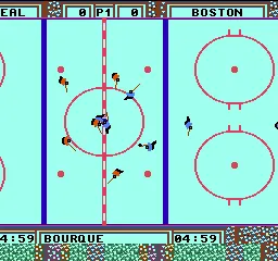 Wayne Gretzky Hockey gameplay screenshot on NES