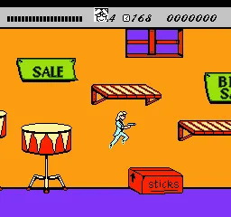 Wayne's World gameplay screenshot on NES