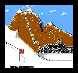 Winter Games gameplay screenshot on NES