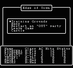 Wizardry: Knight of Diamonds: The Second Scenario gameplay screenshot on NES