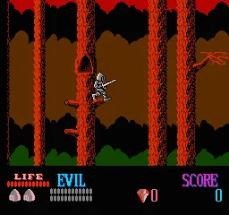 Wizards & Warriors gameplay screenshot on NES