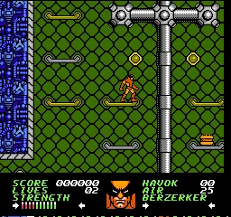 Wolverine gameplay screenshot on NES