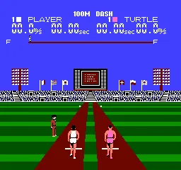 World Class Track Meet gameplay screenshot on NES