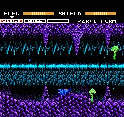 Wurm: Journey to the Center of the Earth gameplay screenshot on NES
