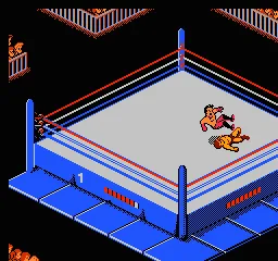 WWF WrestleMania Challenge gameplay screenshot on NES