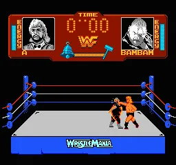 WWF WrestleMania gameplay screenshot on NES