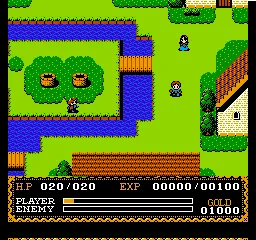 Ys I gameplay screenshot on NES