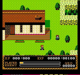 Ys II gameplay screenshot on NES
