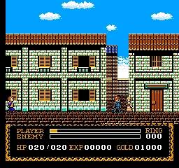 Ys III: Wanderers from Ys gameplay screenshot on NES