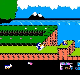 Yume Penguin Monogatari gameplay screenshot on NES