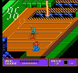 Zen: Intergalactic Ninja gameplay screenshot on NES