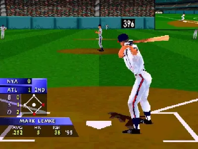3D Baseball gameplay screenshot on PS1