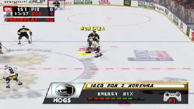 Actua Ice Hockey 2 gameplay screenshot on PS1