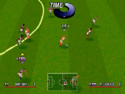 Adidas Power Soccer International '97 gameplay screenshot on PS1