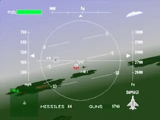 Air Combat gameplay screenshot on PS1