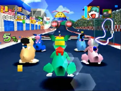 Bomberman Fantasy Race gameplay screenshot on PS1