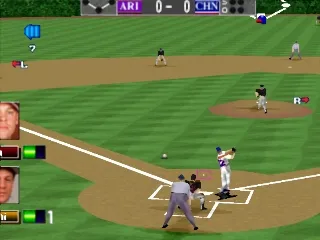 Bottom of the 9th '99 gameplay screenshot on PS1